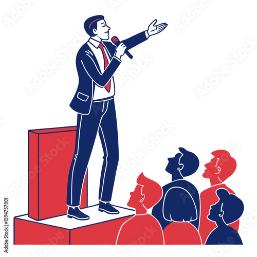 Businessman Giving a Presentation to an Audience