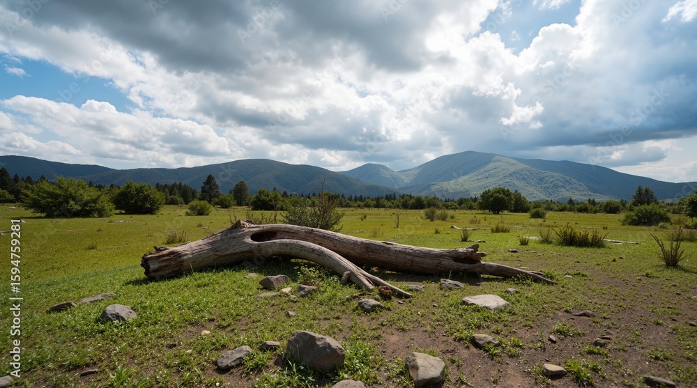 Fototapeta premium A Forest Resting Place Under Winding Skies