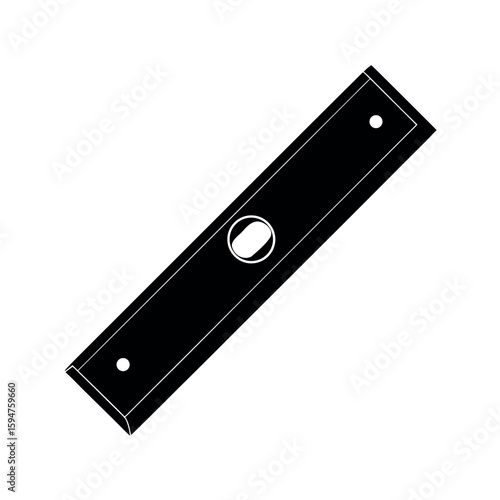 Handheld spirit level used for accurate measurements Silhouette Vector illustration