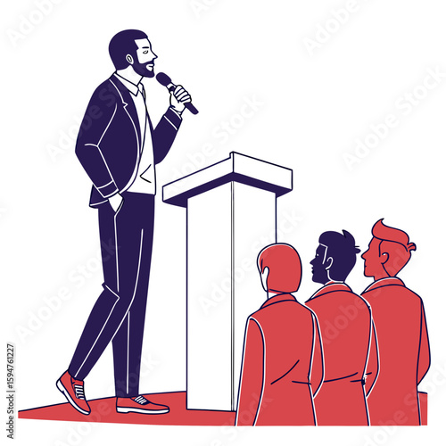 Man Giving a Presentation to an Audience