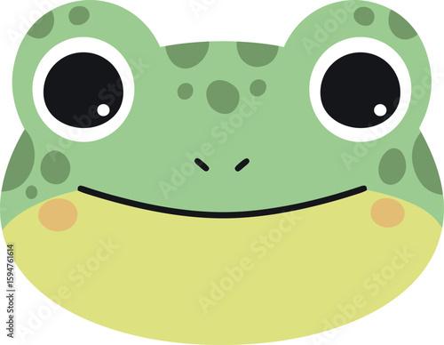 Cute frog face illustration