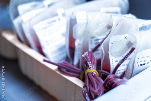 Obraz na płótnie Blood bag for safe life emergency patient