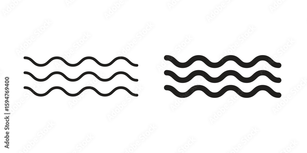 Fototapeta premium Water icon vector, solid illustration, pictogram isolated color editable