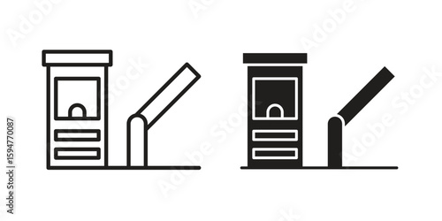 Toll road icon vector, solid illustration, pictogram isolated color editable