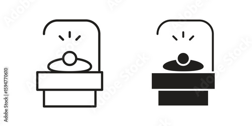 Solarium icon vector, solid illustration, pictogram isolated color editable