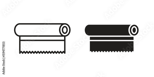 Print screen icon vector, solid illustration, pictogram isolated color editable