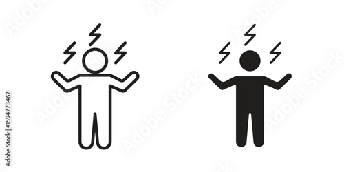 Irritated human icon vector, solid illustration, pictogram isolated color editable