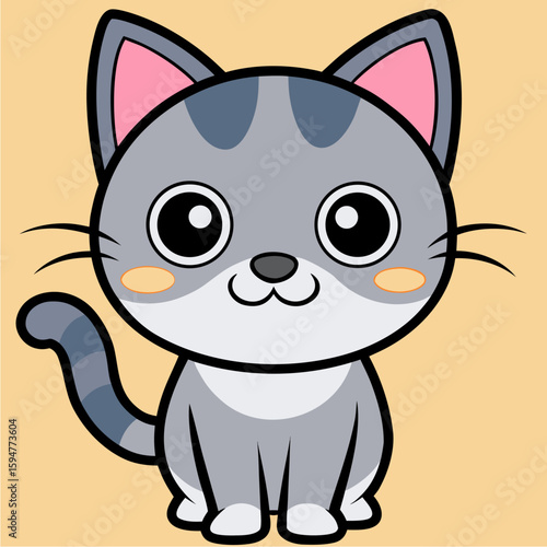 cute cat vector kawaii