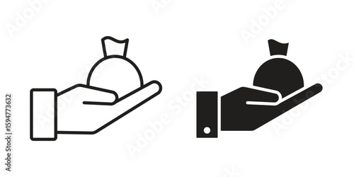 Inheritance law icon vector, solid illustration, pictogram isolated color editable