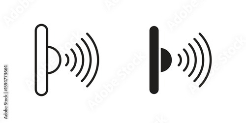 Infrared icon vector, solid illustration, pictogram isolated color editable