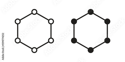 Graphene icon vector, solid illustration, pictogram isolated color editable