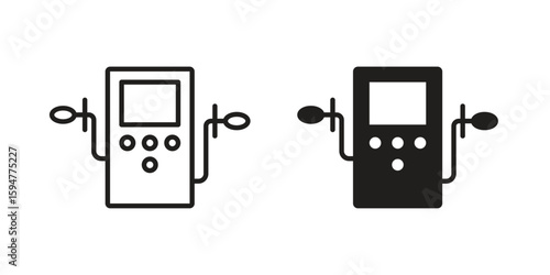 Dialysis icon vector, solid illustration, pictogram isolated color editable