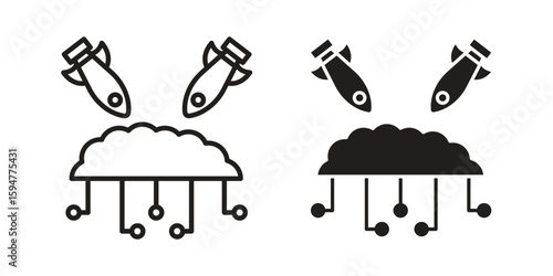 DOS icon vector, solid illustration, pictogram isolated color editable