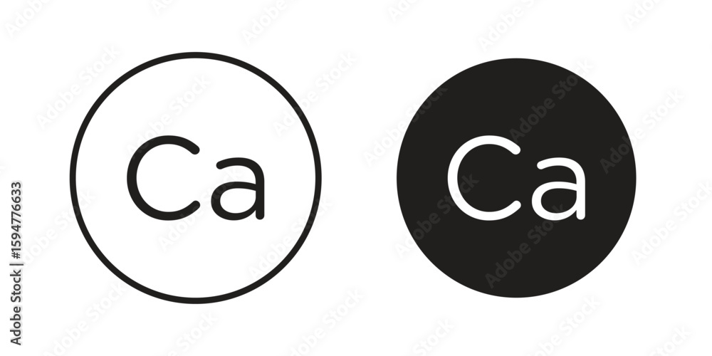Obraz premium Calcium icon vector, solid illustration, pictogram isolated color editable