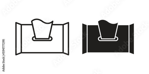 baby wipe icon vector, solid illustration, pictogram isolated color editable