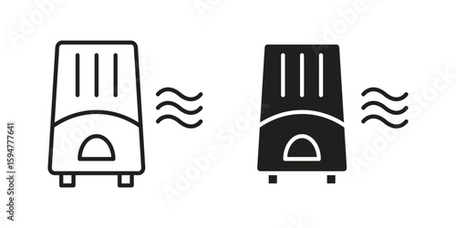 Air purifier icon vector, solid illustration, pictogram isolated color editable