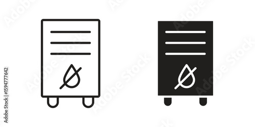 Air purifier icon vector, solid illustration, pictogram isolated color editable