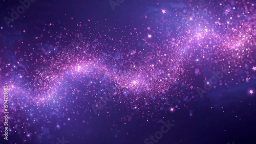 Wallpaper Mural Stunning cosmic sparkle trail in vibrant purple night sky with radiant stars Torontodigital.ca