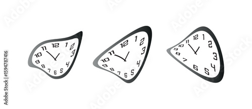 Deformed wall clock designed with simple details	