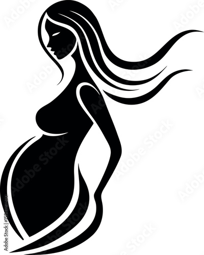 pregnant woman silhouette