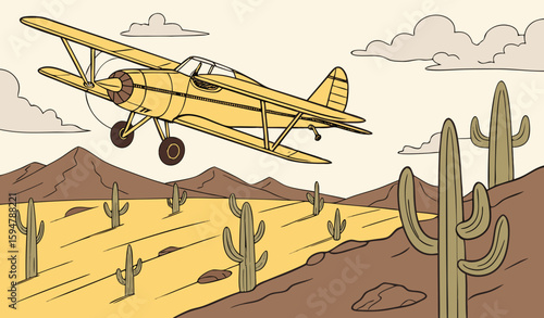 airplane in the desert