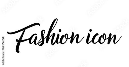 Handwritten "Fashion Icon" in black ink