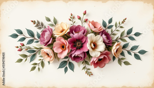 A beautiful arrangement of various colorful flowers, showcasing nature's elegance and vibrant beauty.