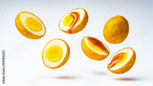 Thai fried eggs with tamarind sauce (Son-in-law eggs)