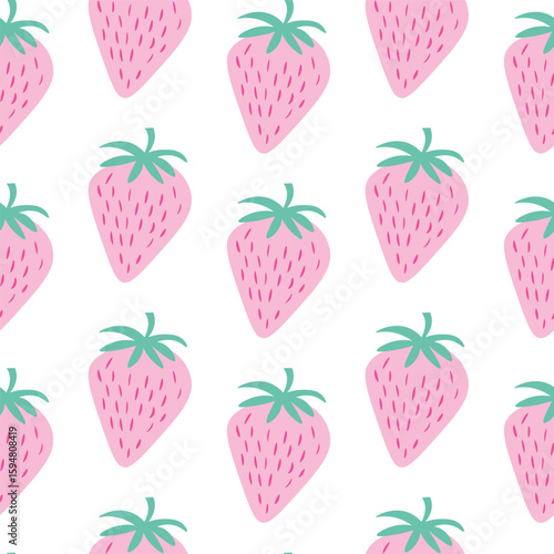 Seamless vector strawberries pattern