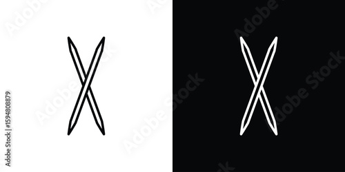 Toothpick icon linear icon. Line with editable stroke