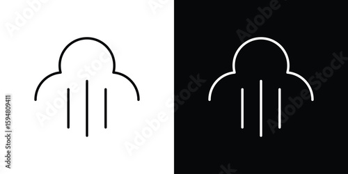 Steam icon linear icon. Line with editable stroke