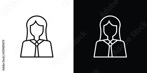 Lawyer icon linear icon. Line with editable stroke