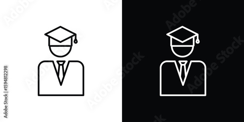 Graduated icon linear icon. Line with editable stroke