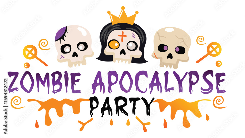 Fototapeta premium happy birthday card with funny rabbit