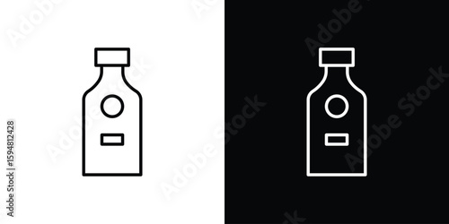 Gin icon linear icon. Line with editable stroke