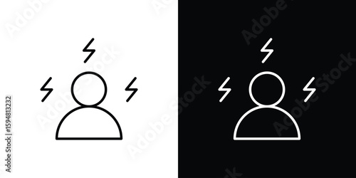 Depression icon linear icon. Line with editable stroke
