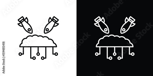 DOS icon linear icon. Line with editable stroke