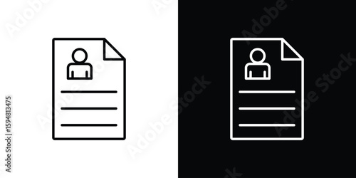 Curriculum icon linear icon. Line with editable stroke