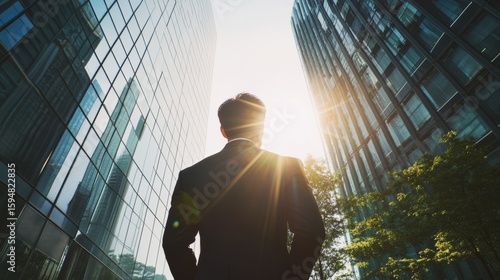 Business elite who walk by the light