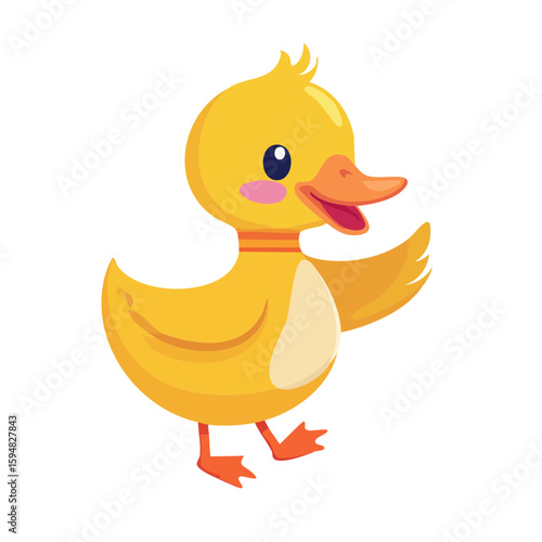 Happy Dancing Duck Icon Iso...