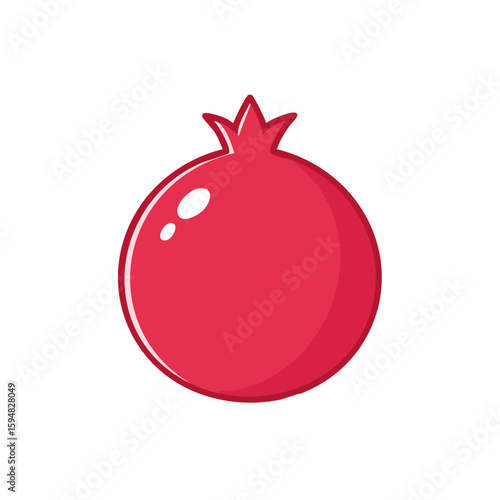 Pomegranate Icon Isolated o...