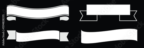 stylish blank wide vintage tattoo ribbon set