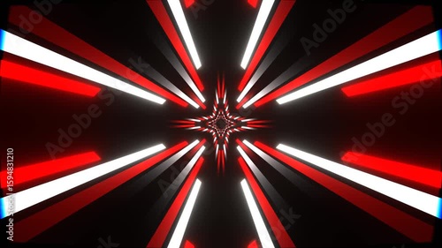 Wallpaper Mural Red and White Neon Lines Move Alternately Background VJ Loop in 4K Torontodigital.ca