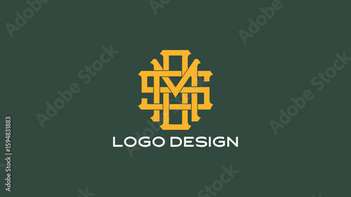 Interwoven MOS monogram logo for tech startups, networking platforms, and creative brands

