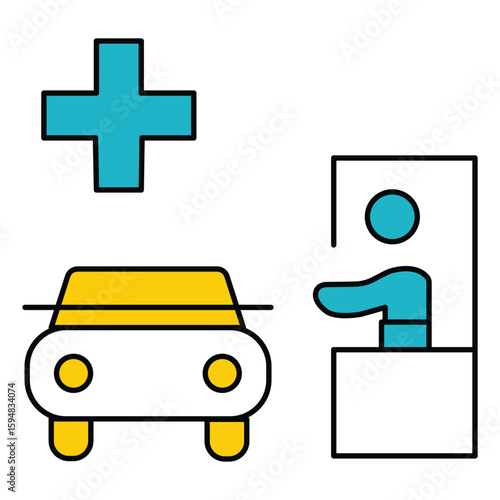 Fast Food Drive Thru Order Transfer Icon