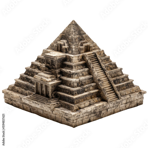Detailed stone pyramid model