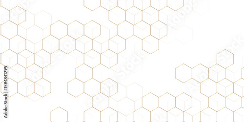 Abstract golden hexagon graphic ornament. arabian Stylish Seamless pattern on white background. Creative design. Design for book, notebook and calendar covers. high quality textile design, vector .	