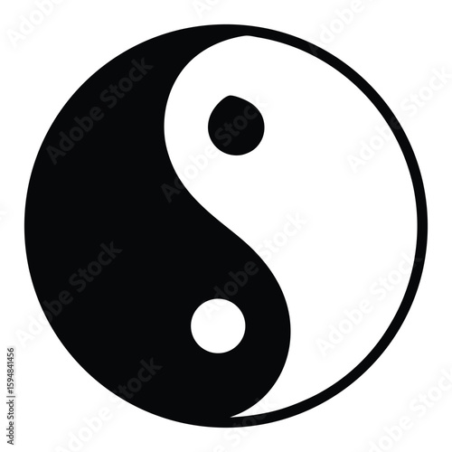 Classic yin yang symbol representing balance and harmony
