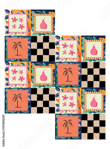 Floral Motif, illustration vector art
