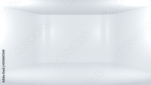 Wallpaper Mural Minimalist 3D illustration of a spacious white room as a sleek background. Torontodigital.ca